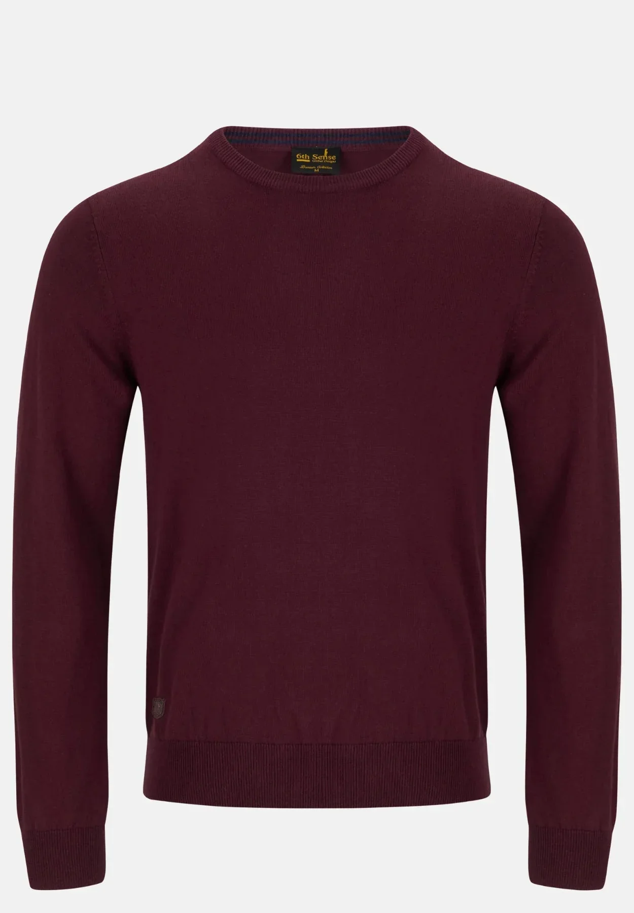 6TH SENSE Cash Crew Neck Jumper - Burgundy