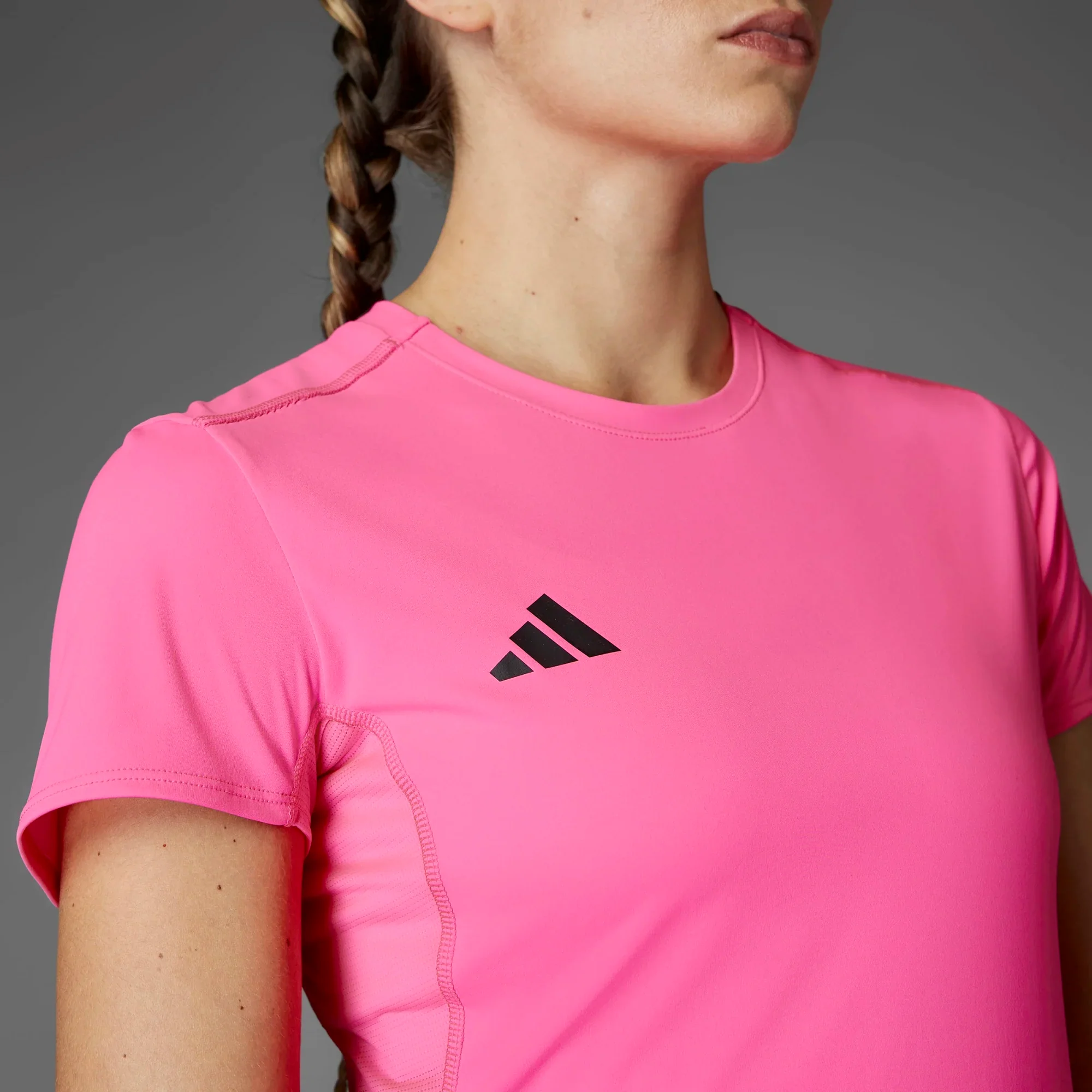 ADIDAS Adizero Essentials Running T-Shirt - Pink - Image 6