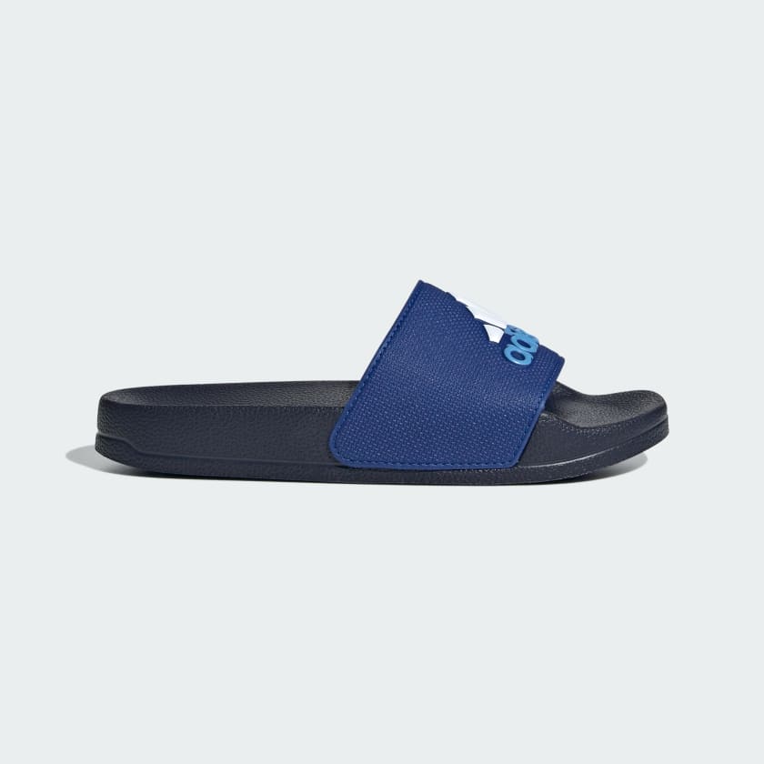 ADIDAS : Boys Adilette Shower Slides - Blue - Image 2