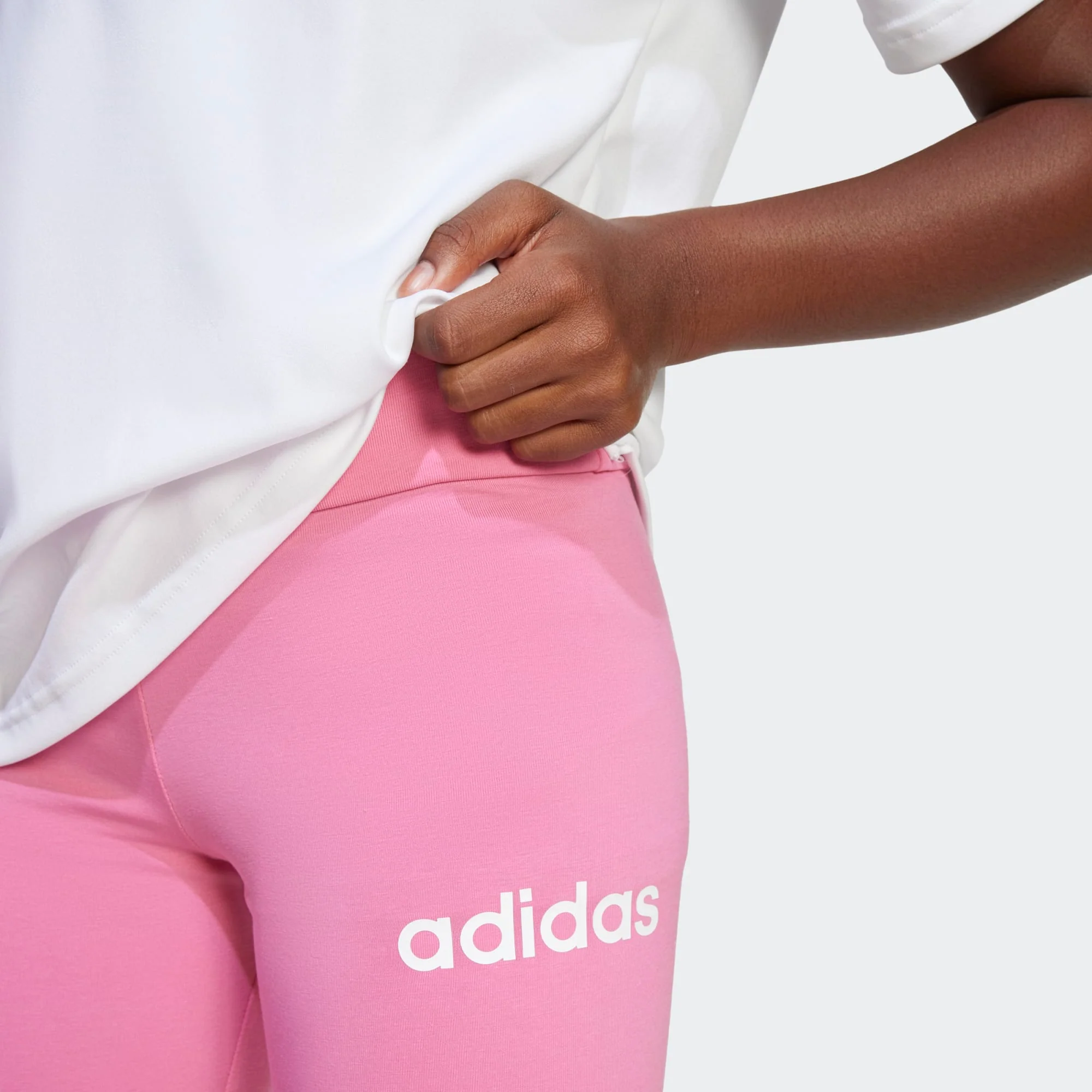 ADIDAS Essentials Girl's 3S Leggings - Pink - Image 5