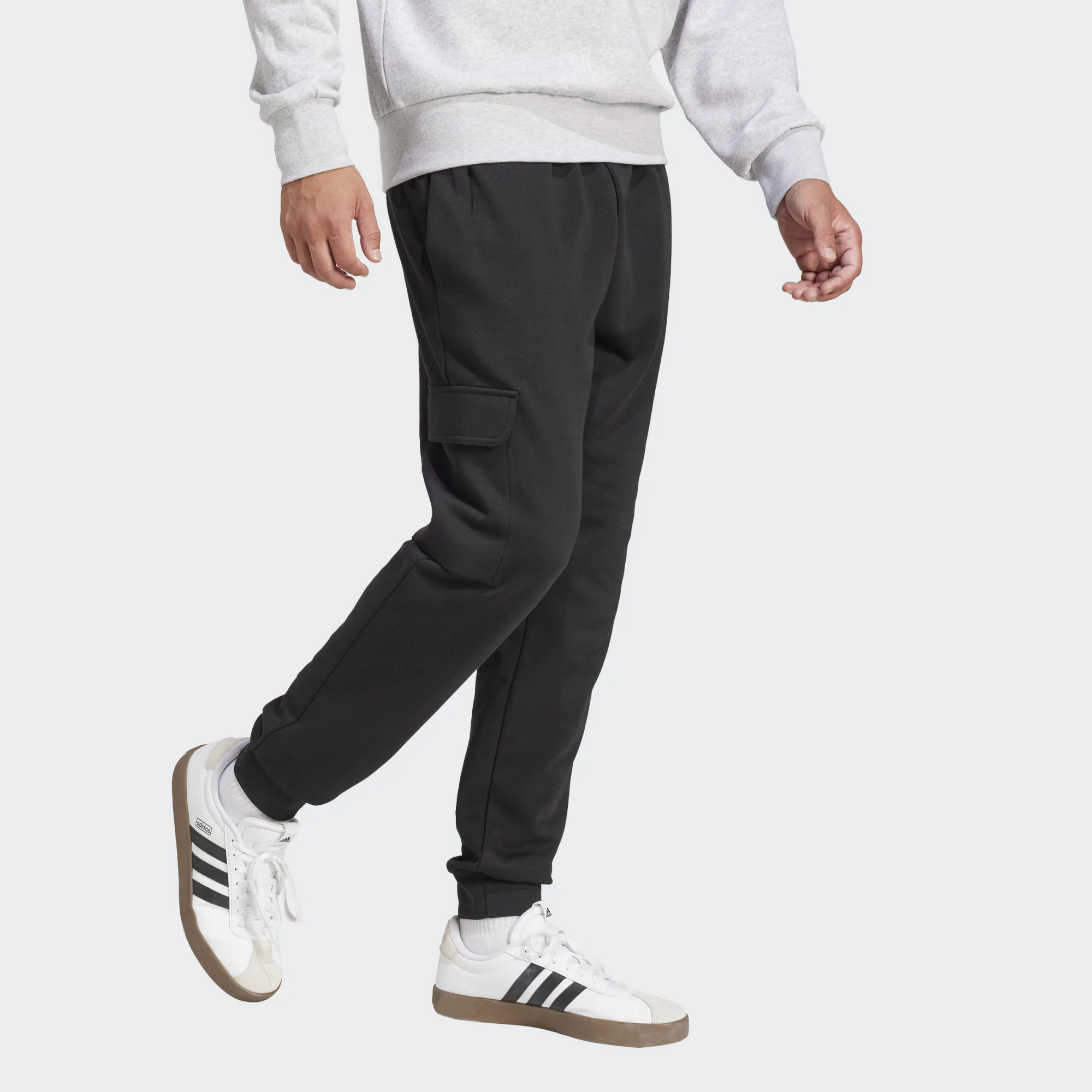 ADIDAS Feelcosy Men's Fleece Cargo Pants - Black - Image 2