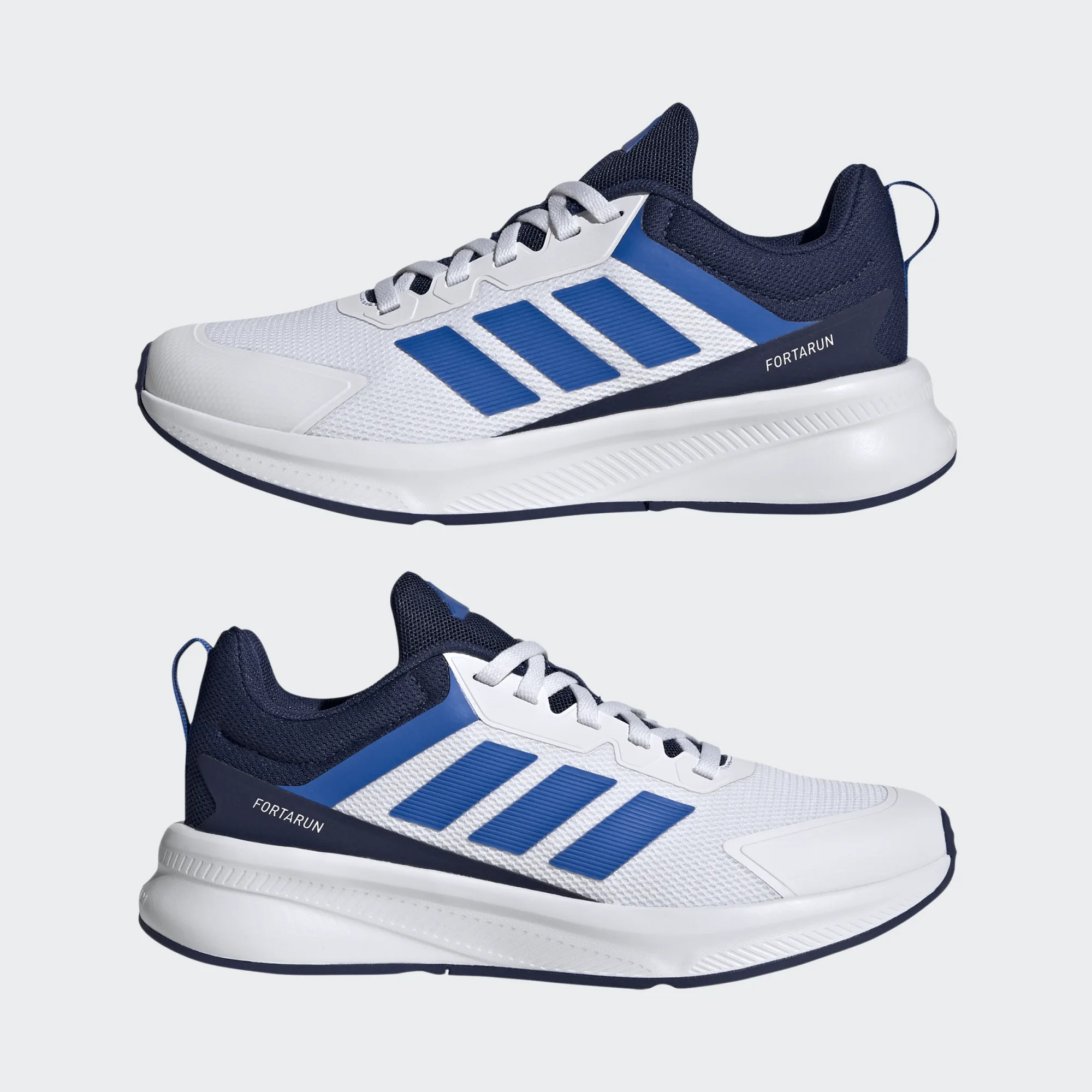 ADIDAS FortaRun 4.0 Kids Shoes - White/Blue - Image 10