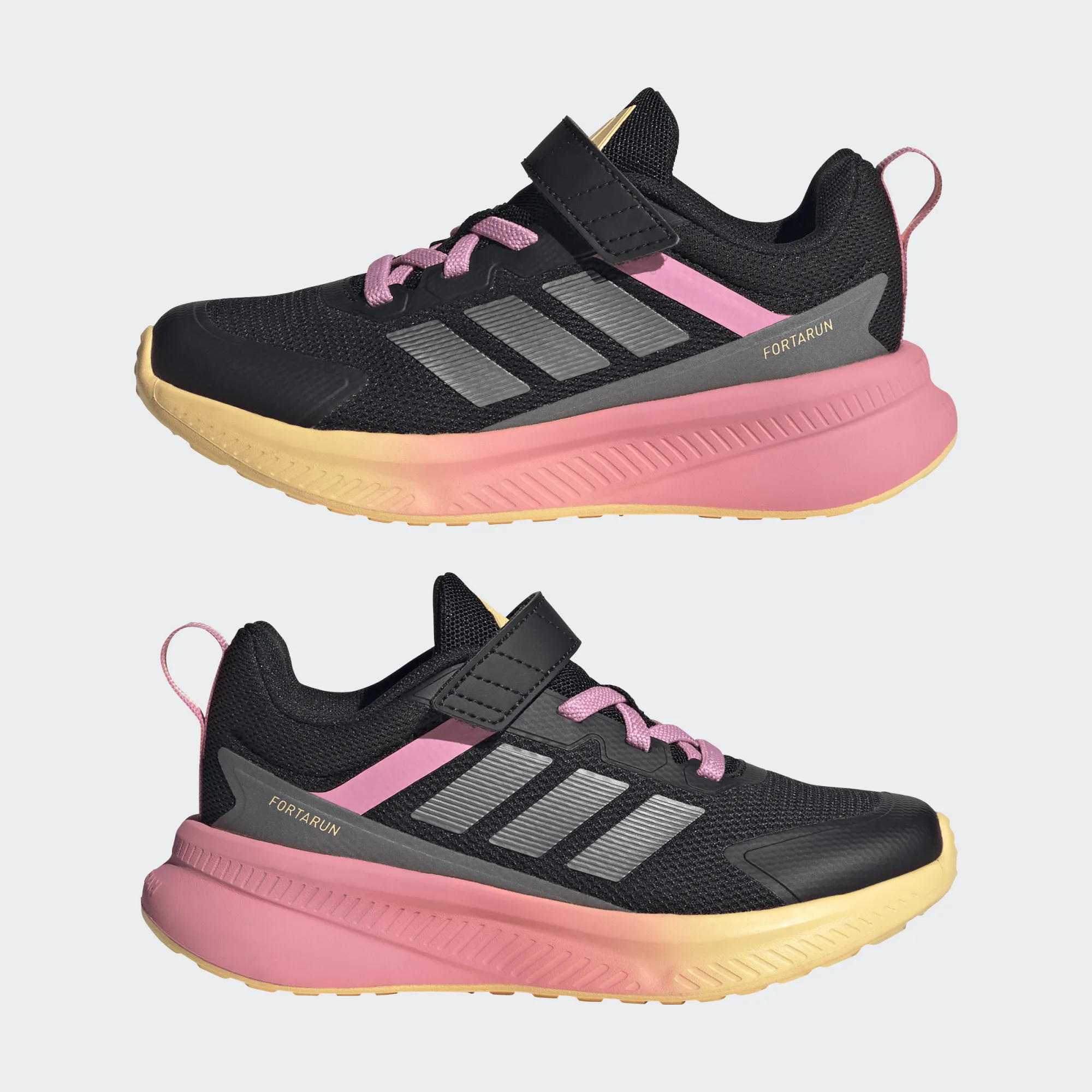 ADIDAS Fortarun Girl’s Shoes - Black/Multi | JR9831 - Image 8