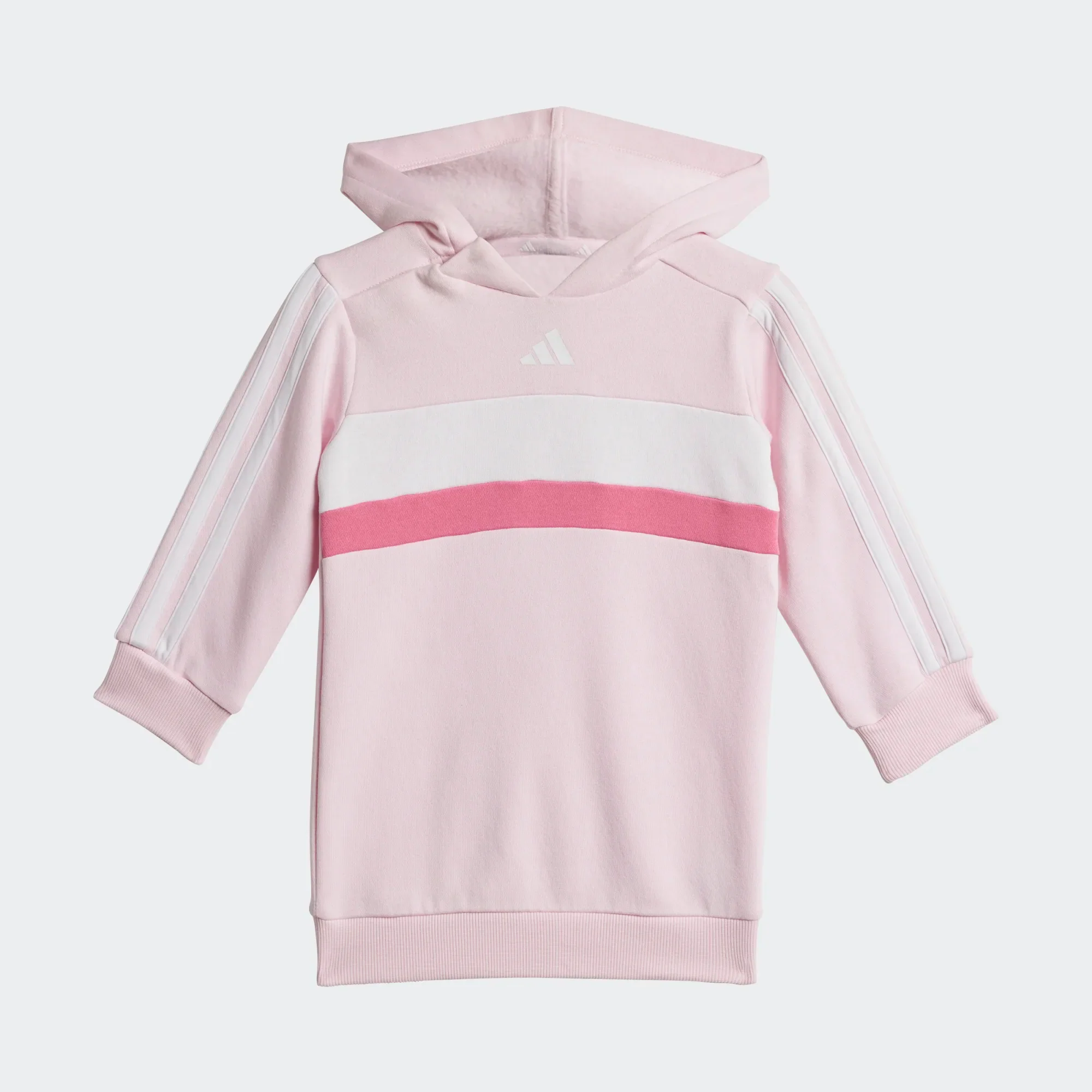 ADIDAS Girls Essentials Tiberio 3-Stripes Fleece and Leggings Set - Pink - Image 2