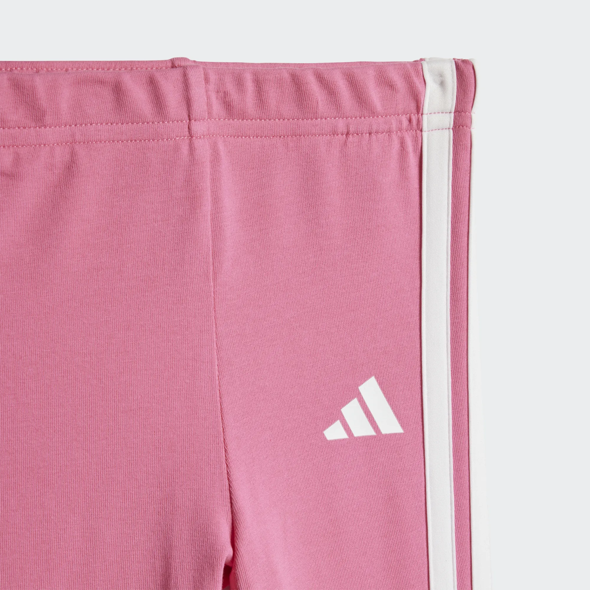 ADIDAS Girls Essentials Tiberio 3-Stripes Fleece and Leggings Set - Pink - Image 3