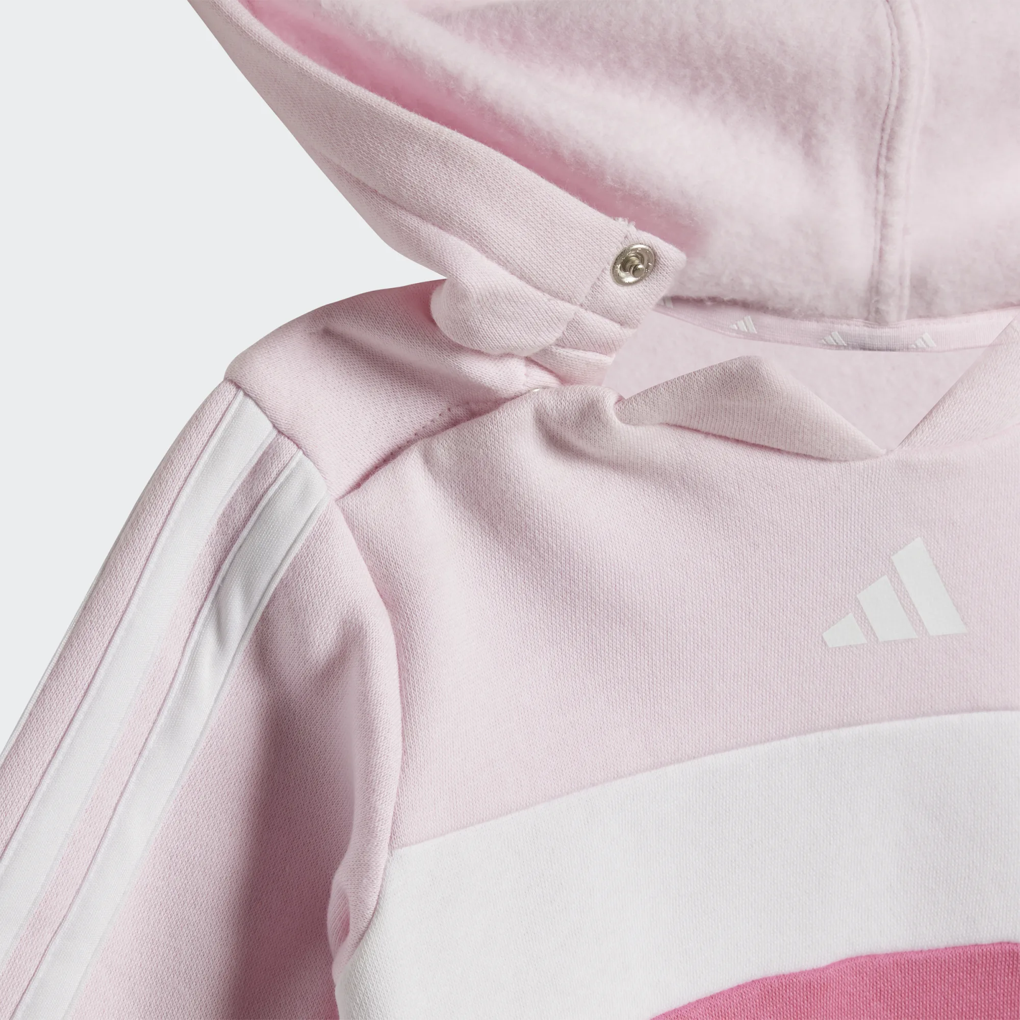 ADIDAS Girls Essentials Tiberio 3-Stripes Fleece and Leggings Set - Pink - Image 4