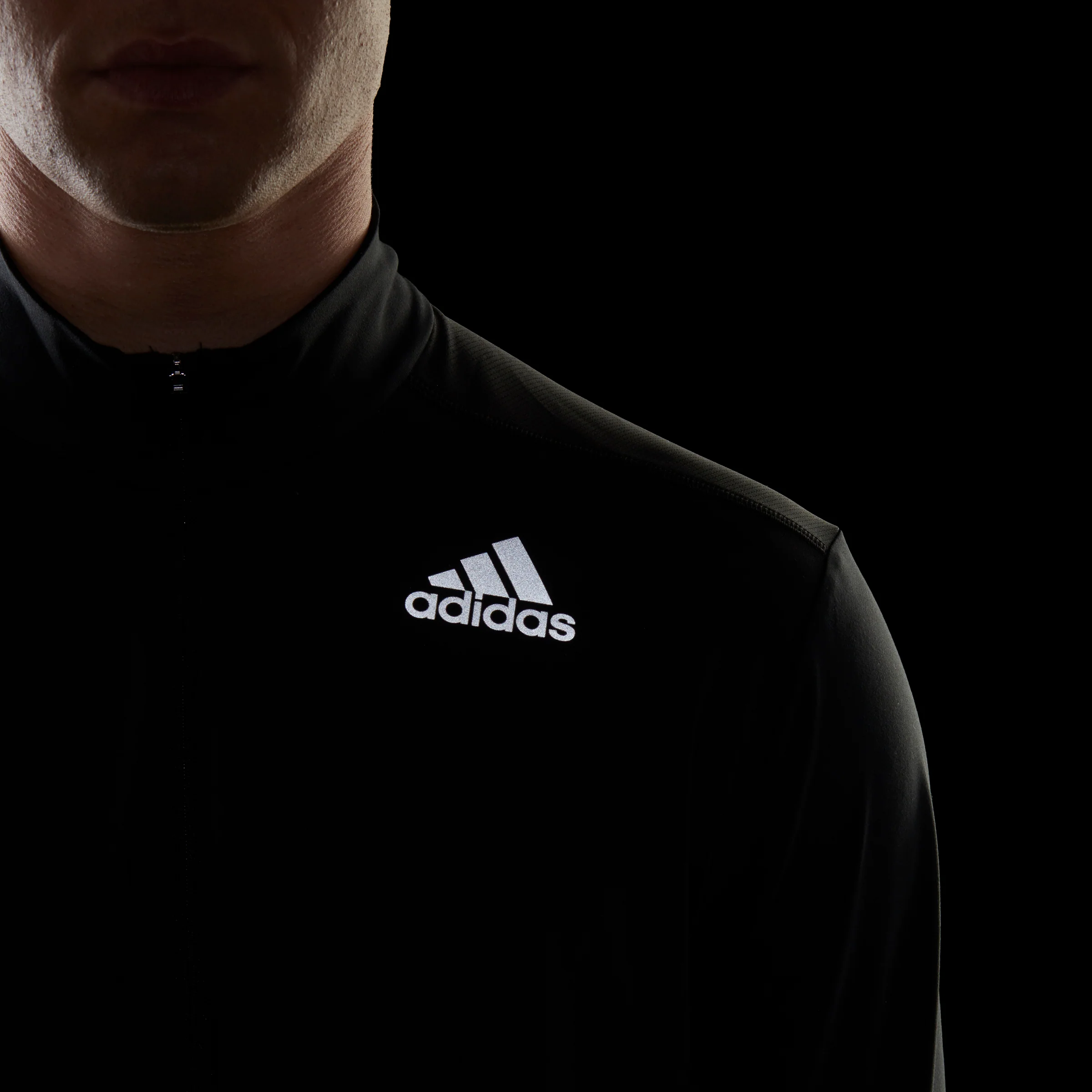 ADIDAS Men's Own The Run Half Zip Top - Black - Image 4