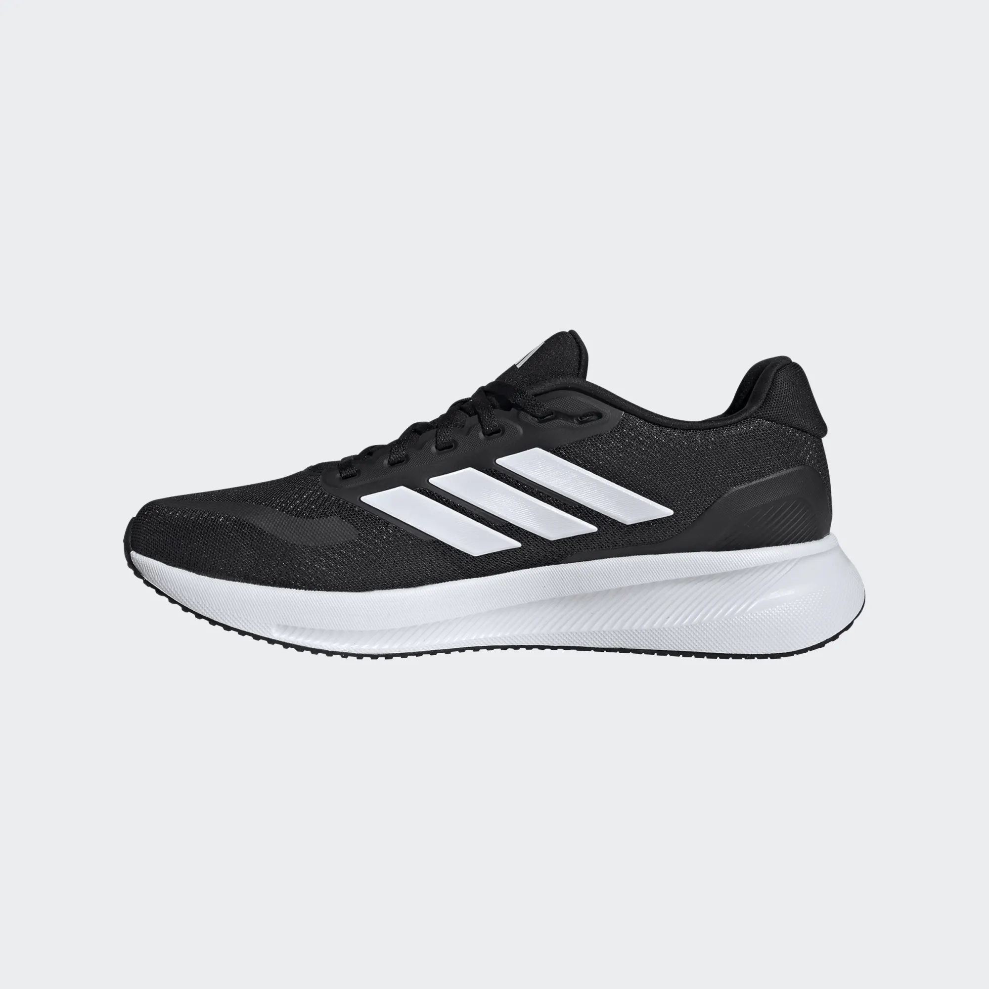ADIDAS Men's Runfalcon 5 Wide Running Shoes - Black - Image 4