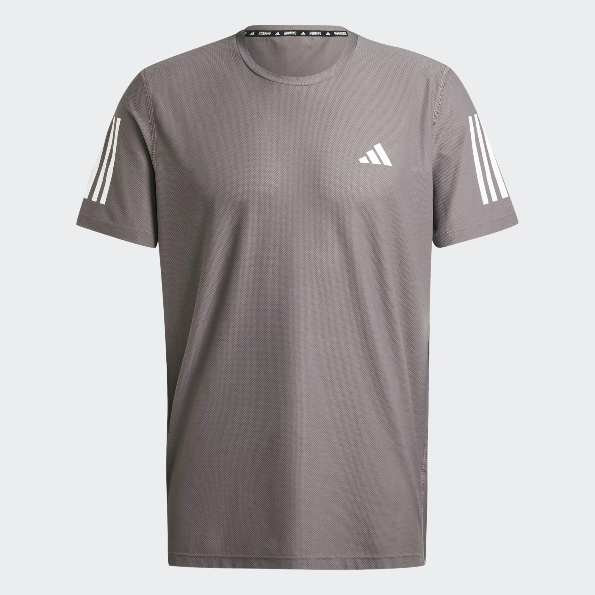 ADIDAS Men's Own The Run T-Shirt - Charcoal - Image 5