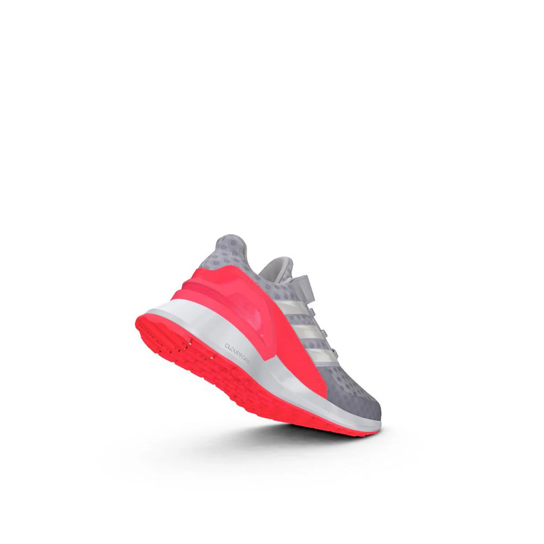 ADIDAS Girl's Rapida EL Running Shoes - Grey/Pink - Image 3