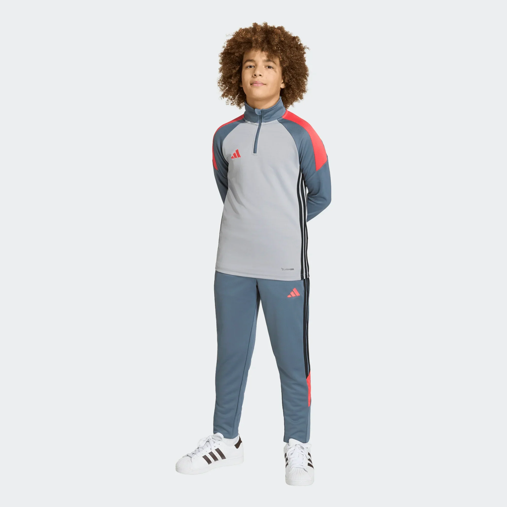 ADIDAS Tiro Essentials Half Zip Top - Grey - Image 5
