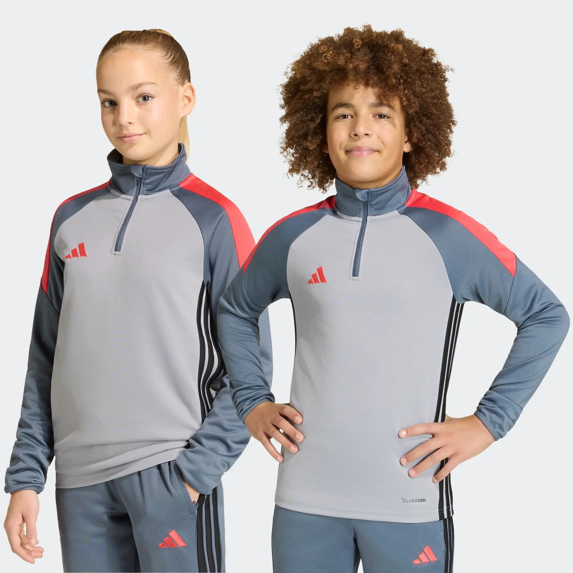 ADIDAS Tiro Essentials Half Zip Top - Grey - Image 6