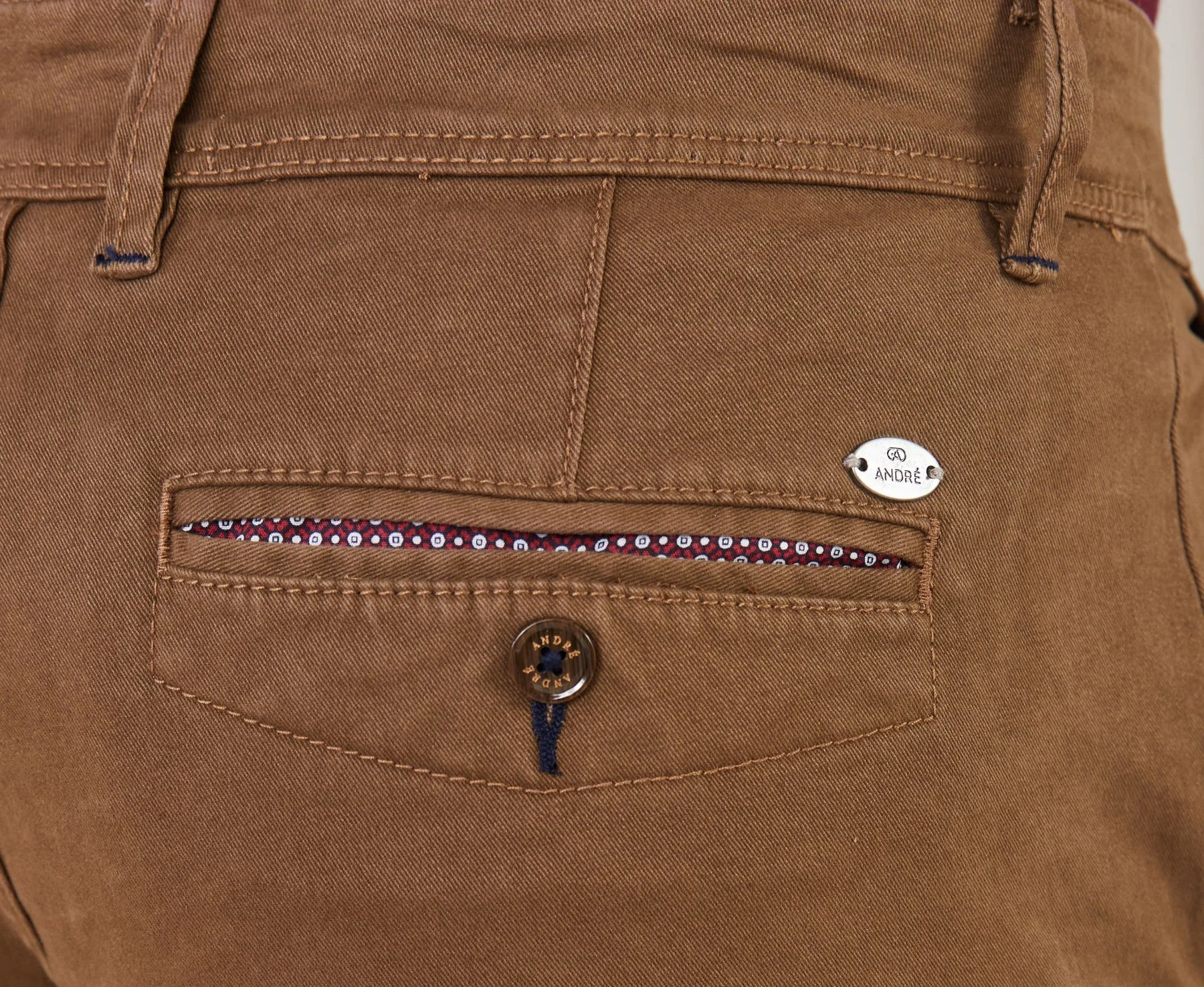 ANDRE Men's Mane Chinos - Tan - Image 3