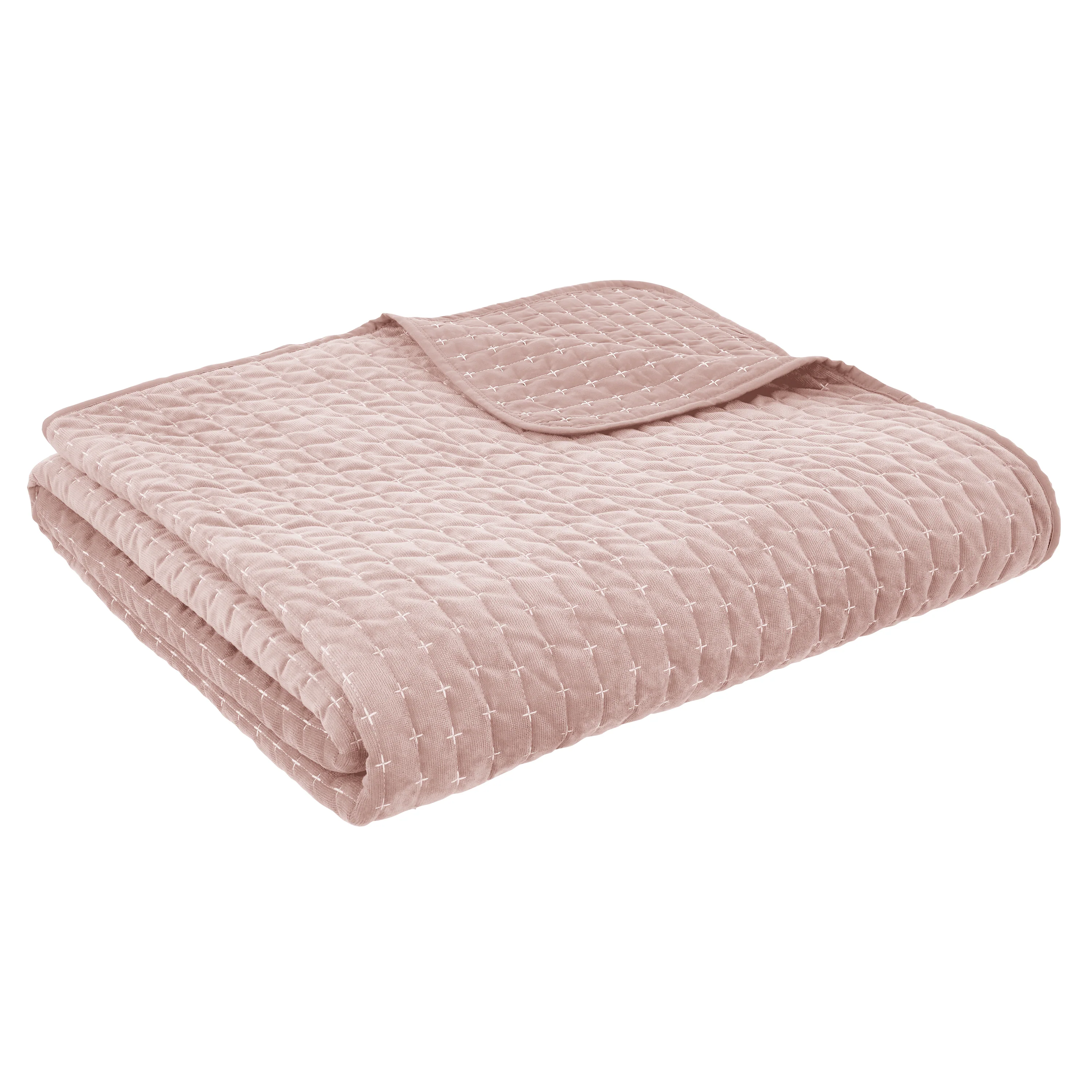 BIANCA Attica Velvet Bedspread 240x260cm - Pink - Image 2