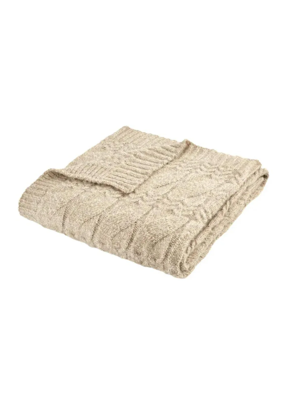 BIANCA Cable Knit Throw 150x200cm - Natural - Image 3