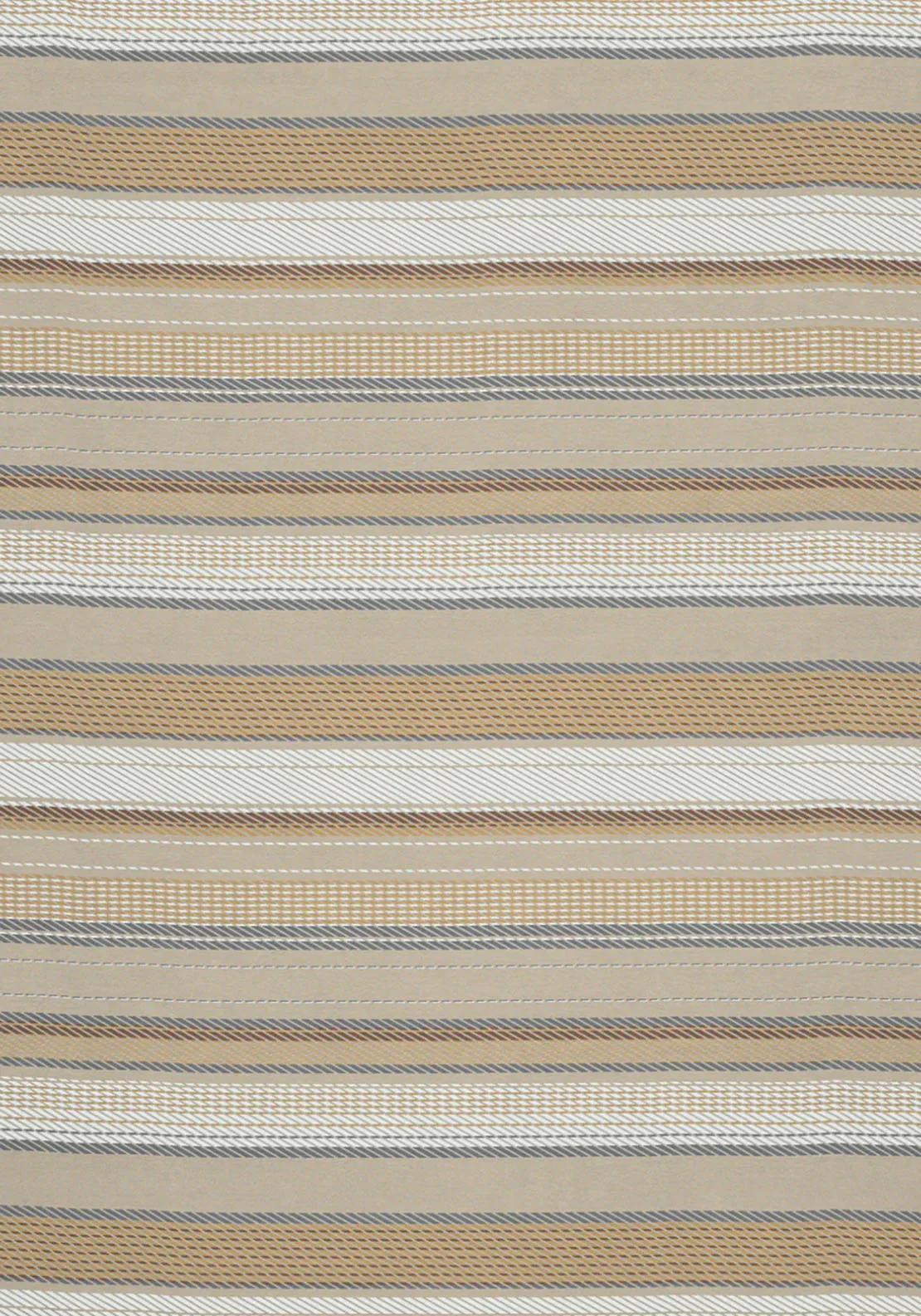 BIEDERLACK Cotton Home Neptun Stripe Throw - 140x180 - Natural - Image 3