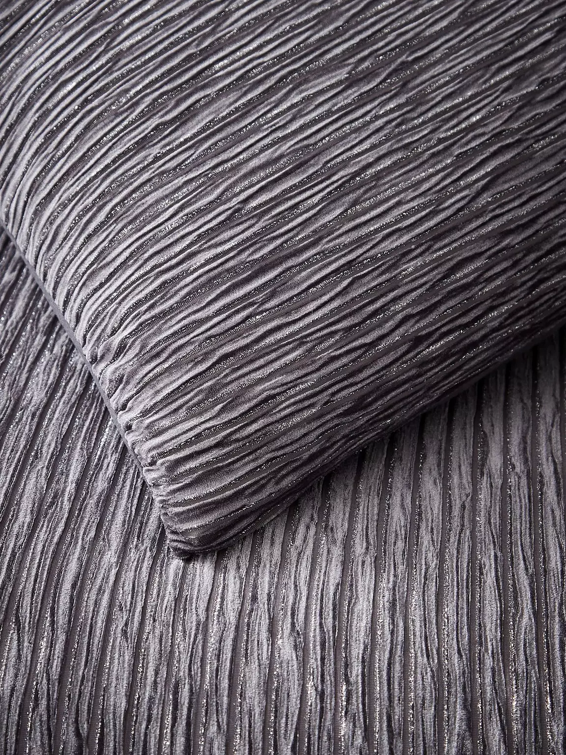 CATHERINE LANSFIELD Allure Sparkle Duvet Cover Set - Grey - Image 3