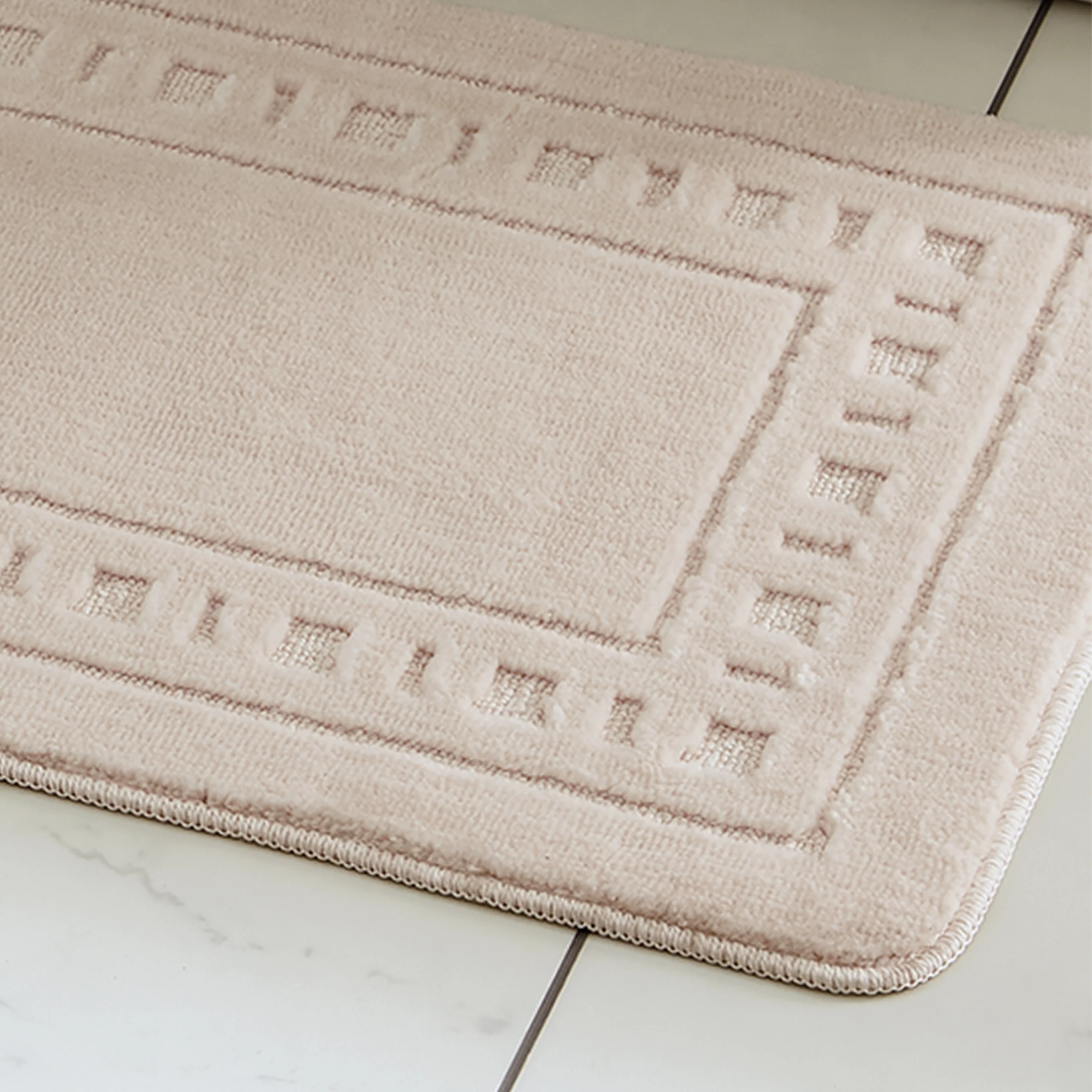 CATHERINE LANSFIELD Armoni Bath and Pedestal Mat Set - Cream - Image 2