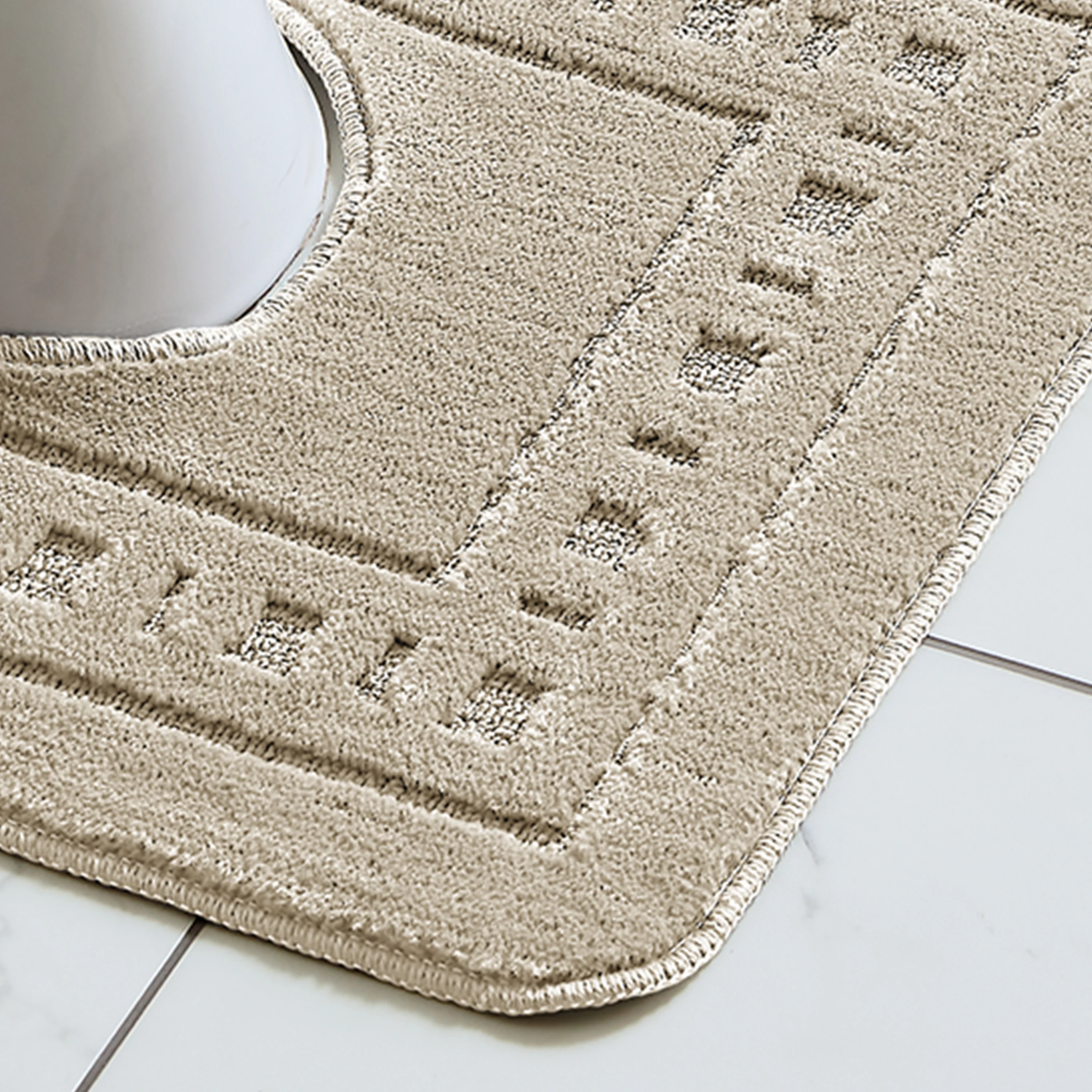 CATHERINE LANSFIELD Armoni Bath and Pedestal Mat Set - Natural - Image 3