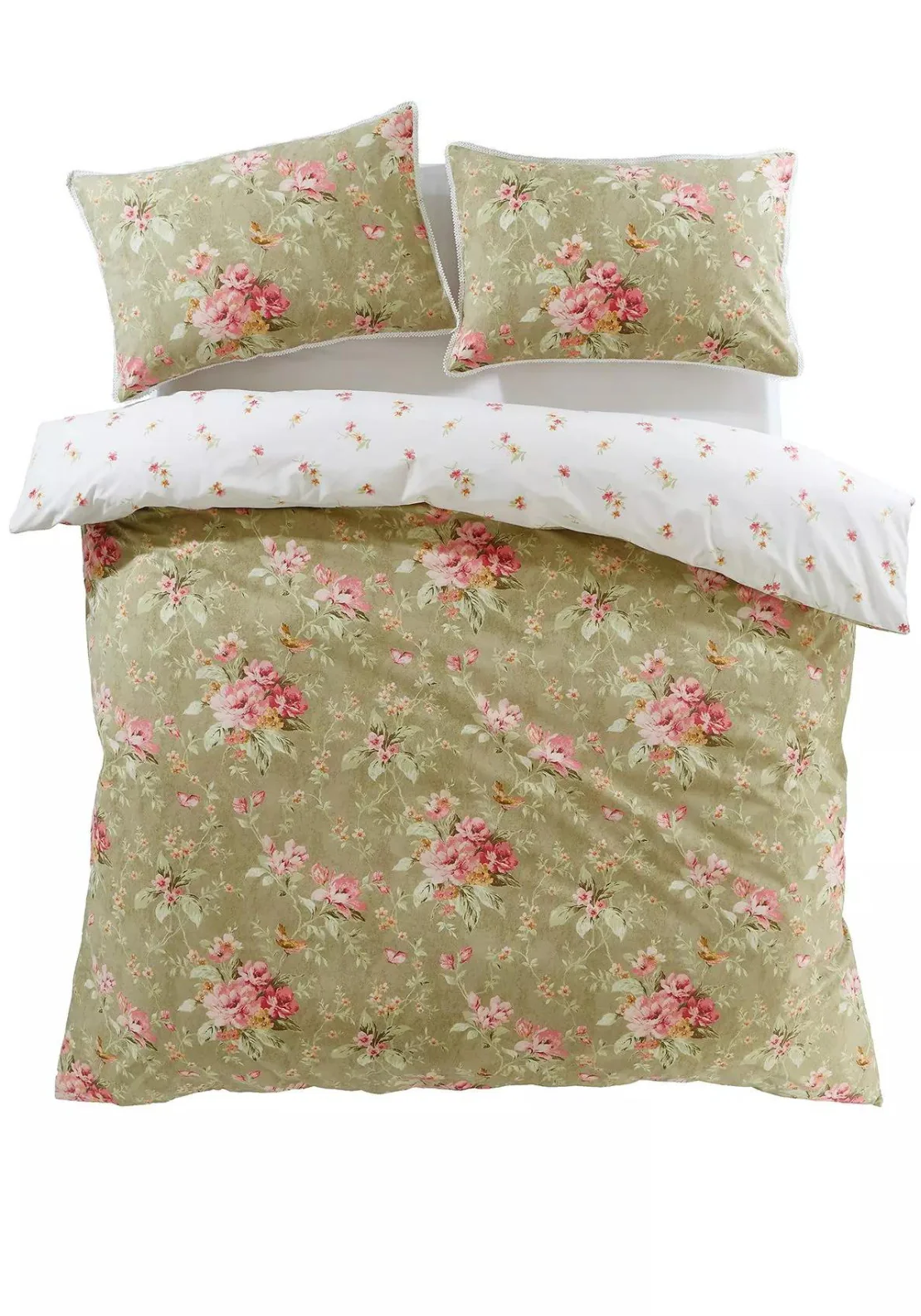 CATHERINE LANSFIELD Bridgerton Penelope Floral Green Duvet Set - Image 5