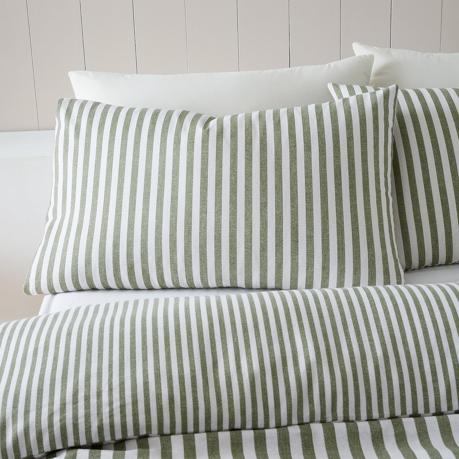CATHERINE LANSFIELD Brushed Cotton Stripe Reversible Duvet Cover Set - Image 3