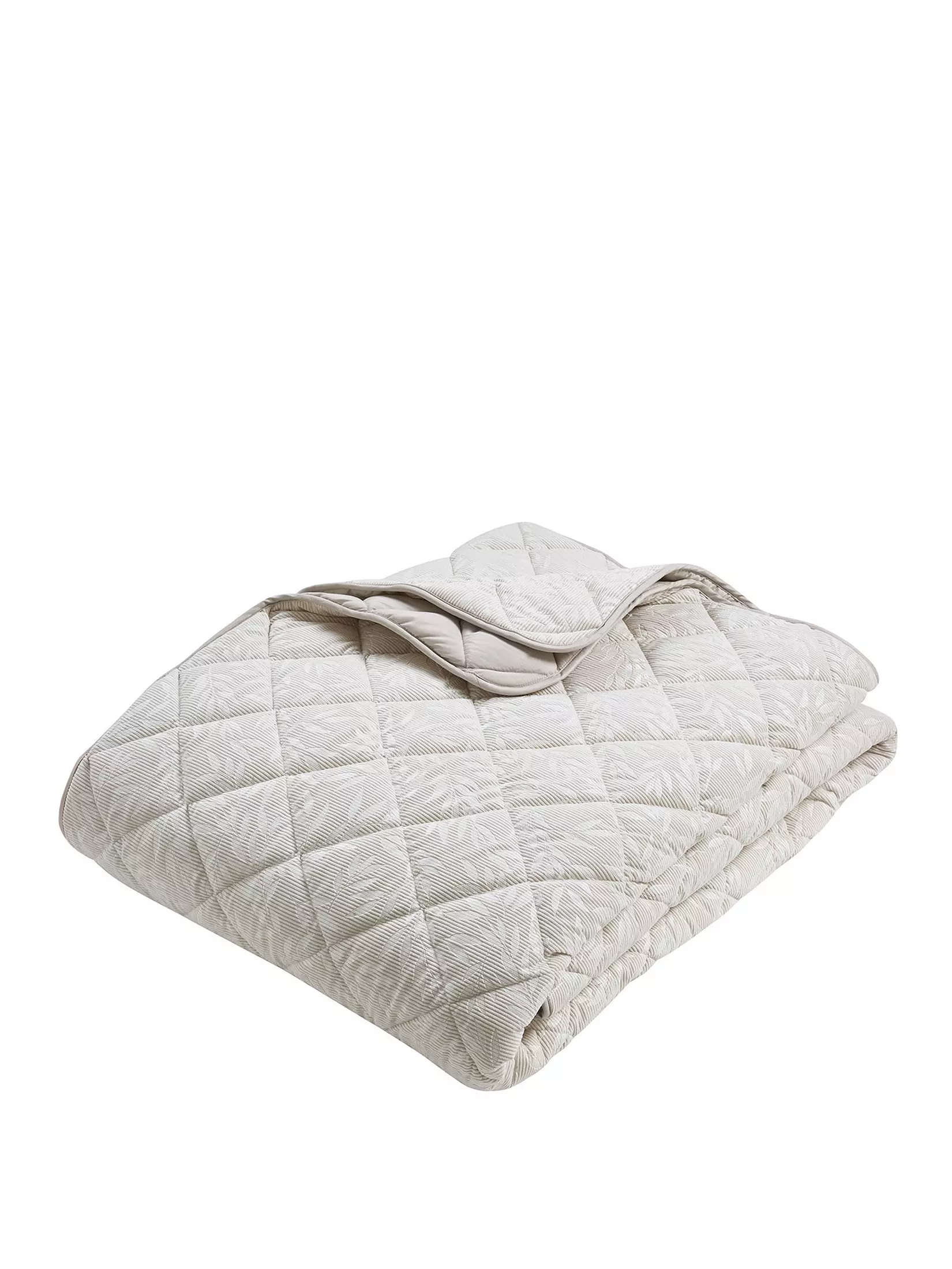 CATHERINE LANSFIELD Corded Leaves Bedspread - 240x260cm - Champagne - Image 3