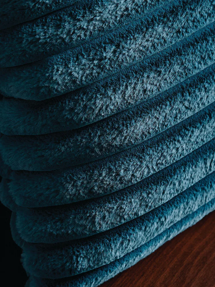 CATHERINE LANSFIELD Cosy Ribbed Cushion - Teal - Image 2