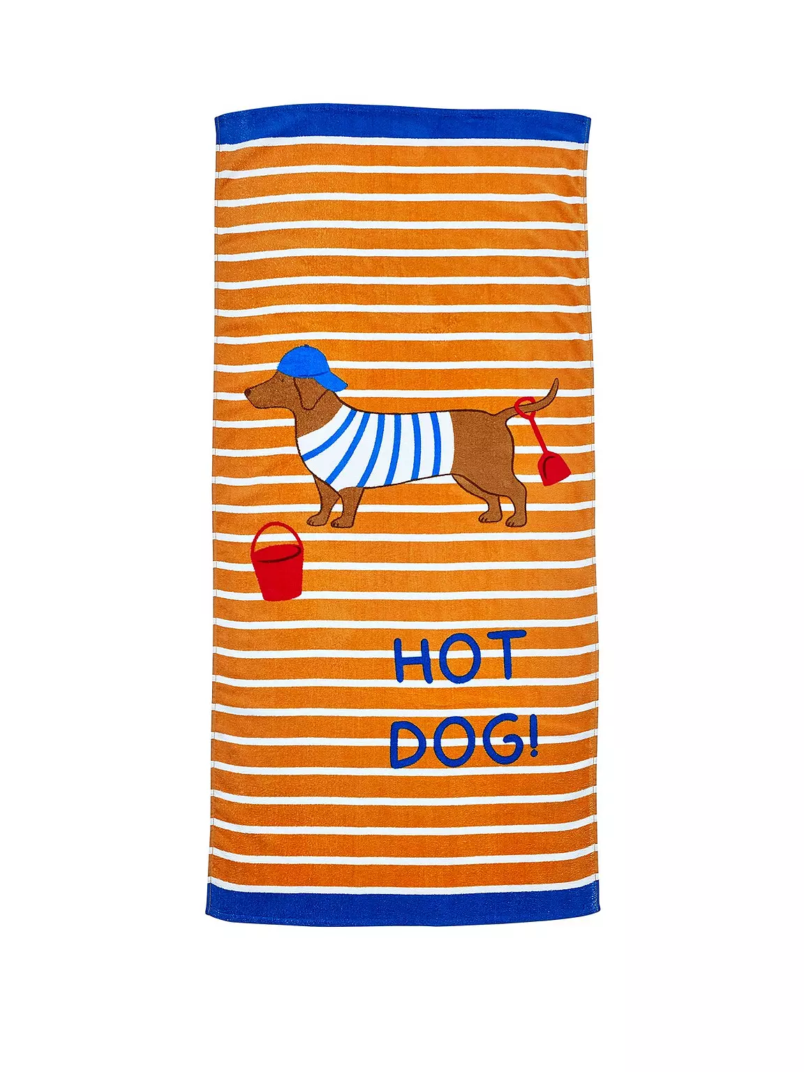 CATHERINE LANSFIELD Hot Dog Beach Lounger Towel - Orange - Image 3