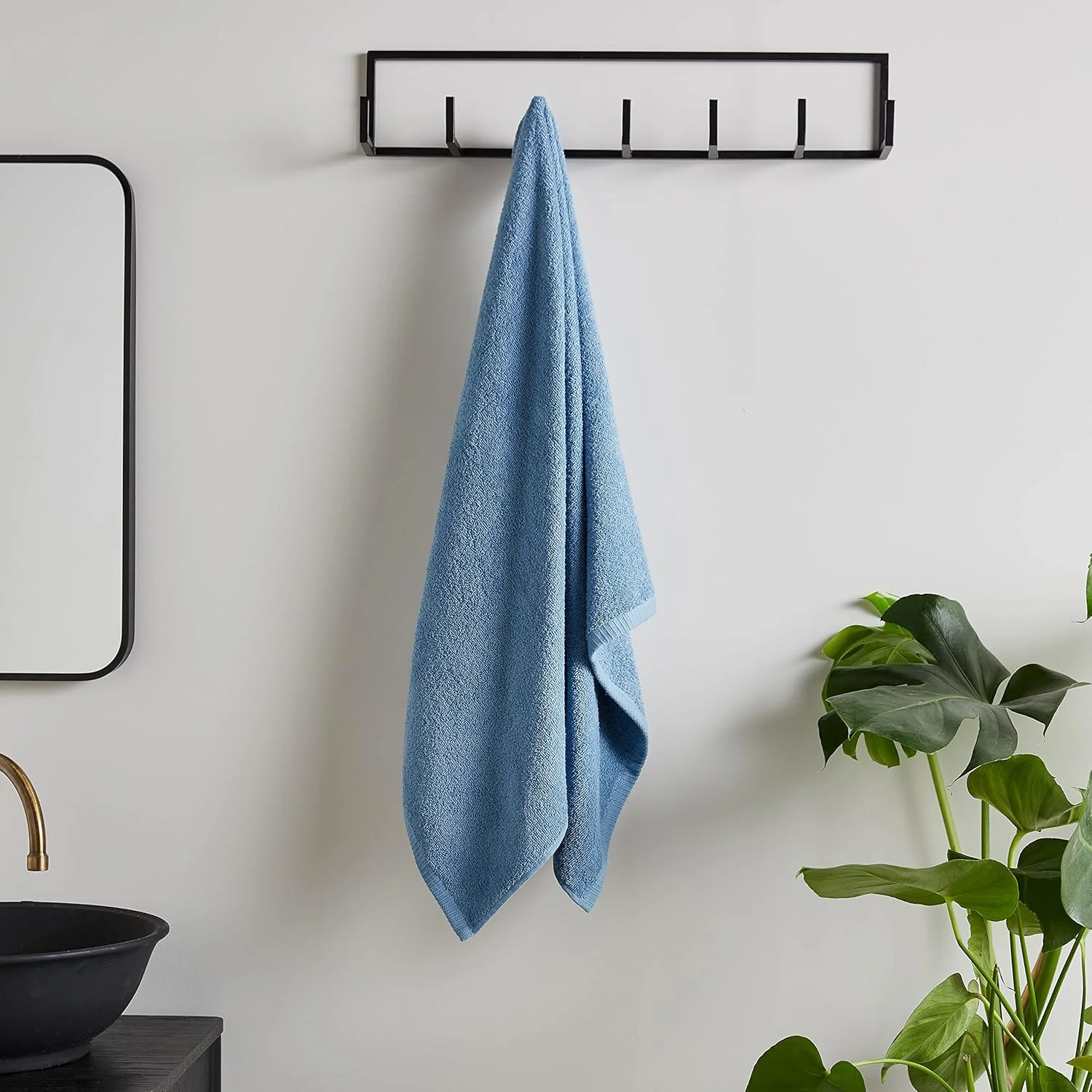 CATHERINE LANSFIELD Quick Dry Cotton Towel - Blue (Available in 3 Sizes)