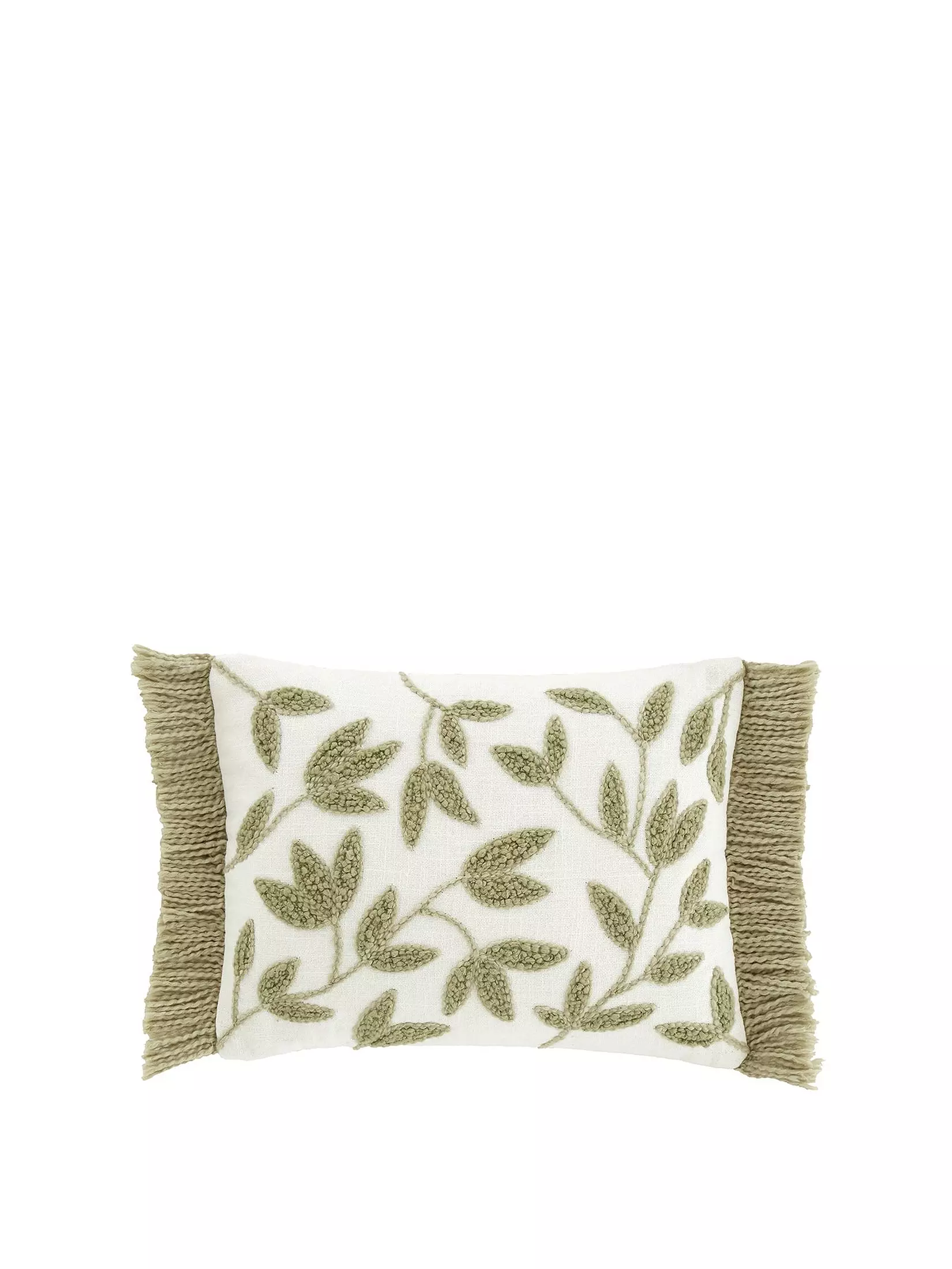 CATHERINE LANSFIELD Sorrel Leaf Filled Cushion 30x40cm - Green - Image 3