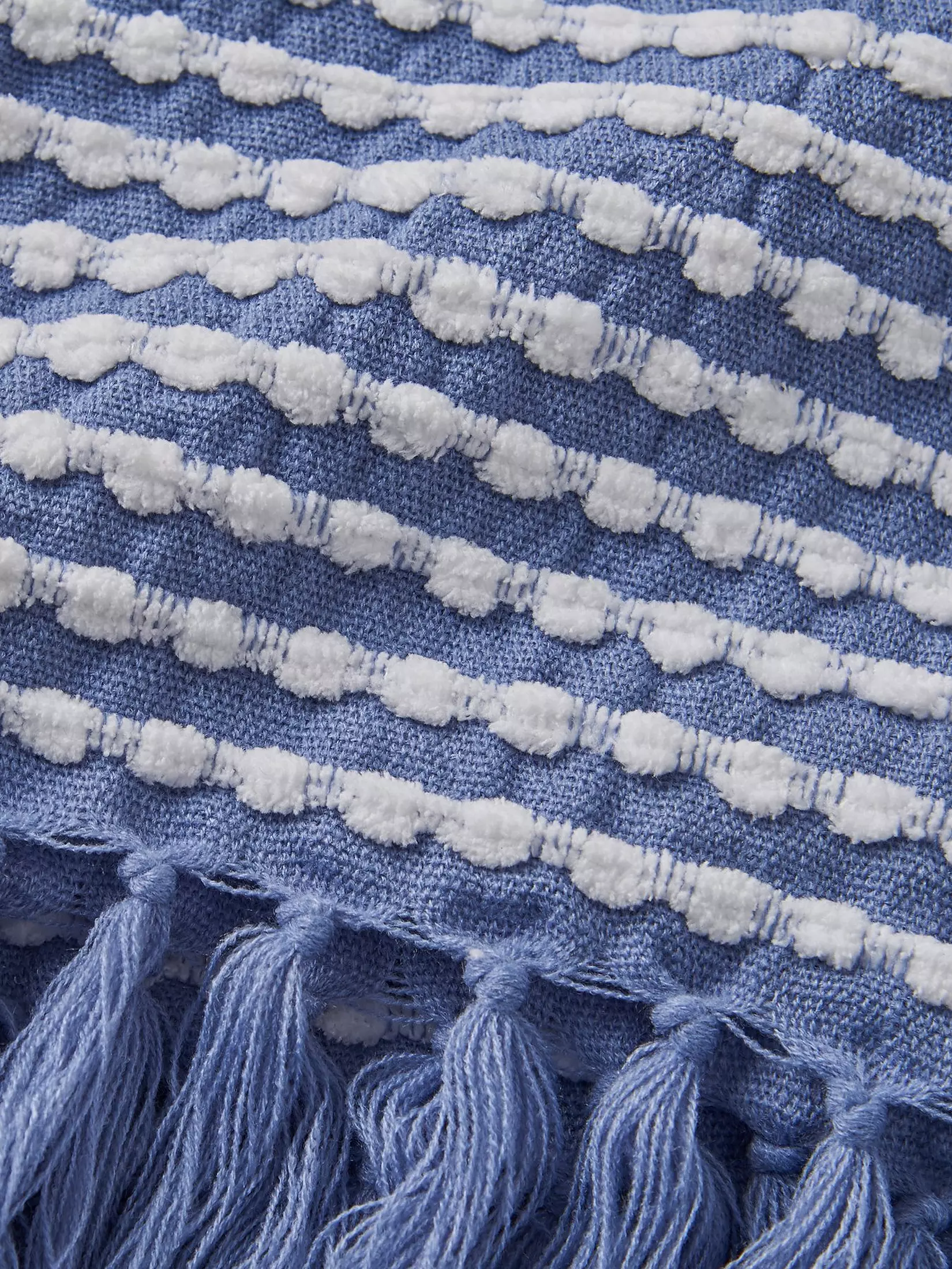 CATHERINE LANSFIELD Stab Stitch Blanket Throw - Blue - Image 2