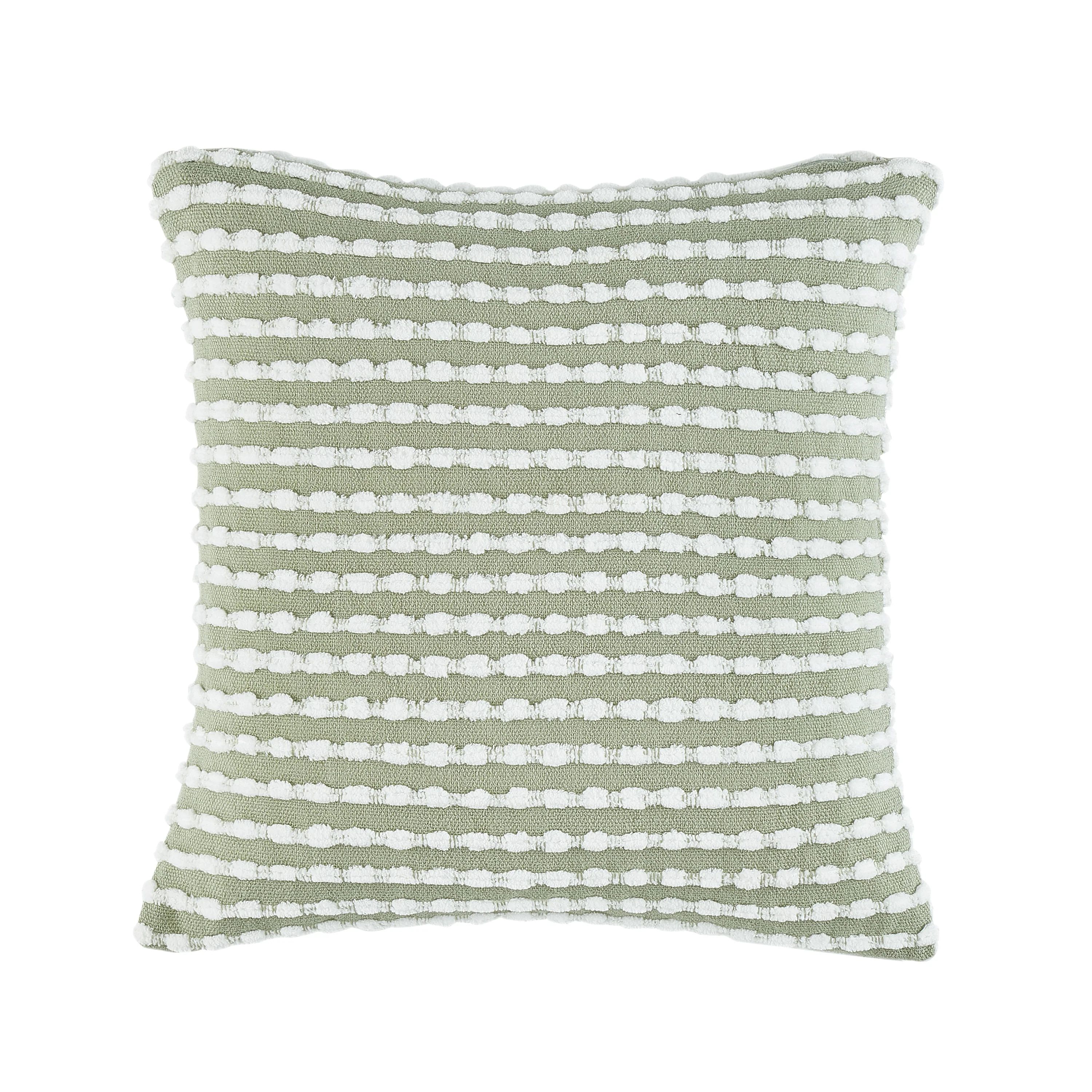 CATHERINE LANSFIELD Stab Stitch Textured Filled Cushion 43x43cm - Sage - Image 5