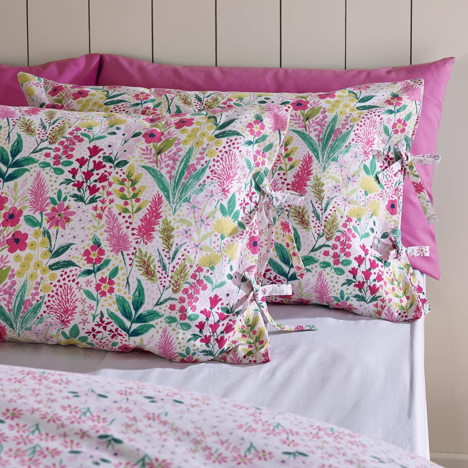 CATHERINE LANSFIELD Tilly Floral Reversible Duvet Cover Set - Pink - Image 3