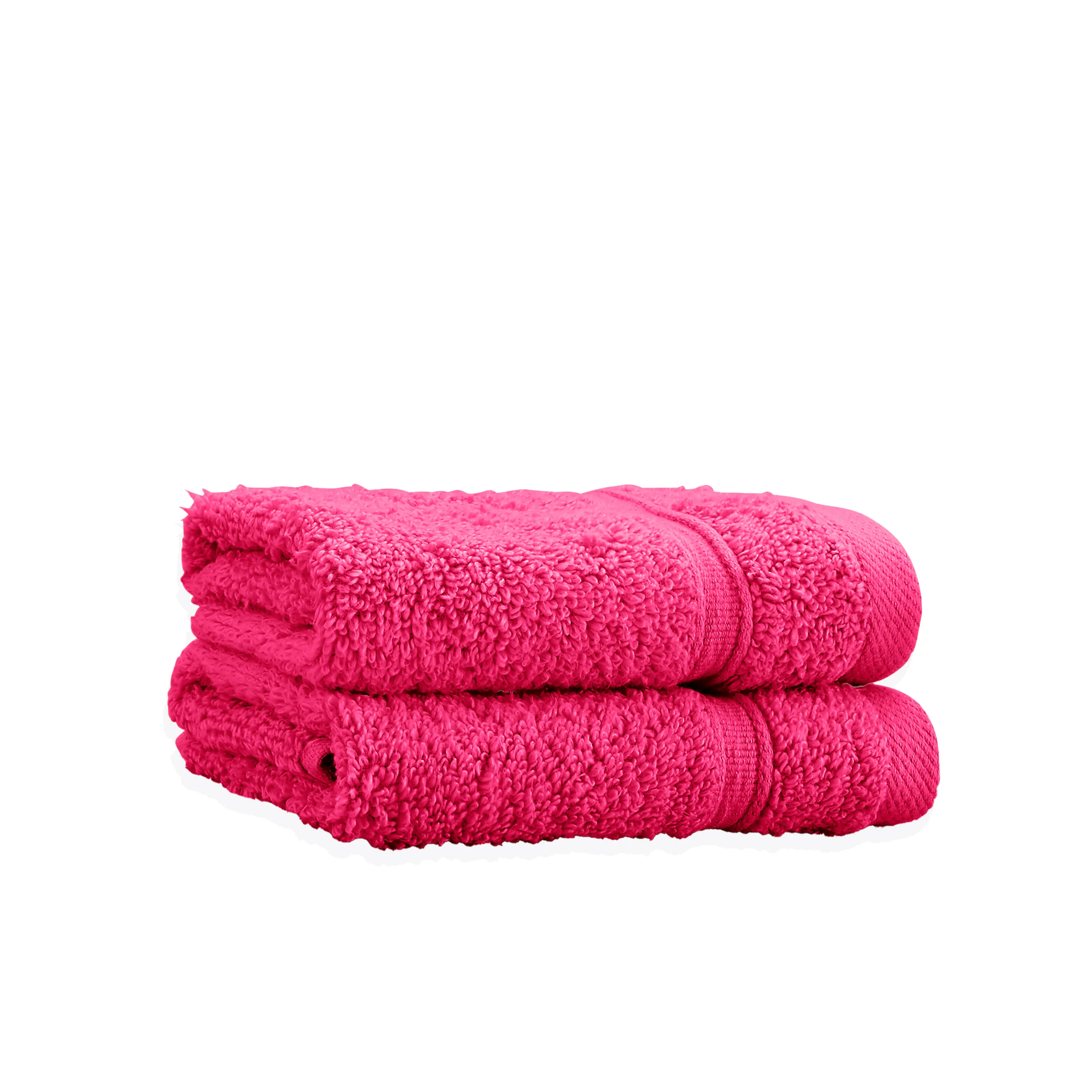 CATHERINE LANSFIELD Zero Twist Cotton Face Cloth Pair - Hot Pink - Image 2