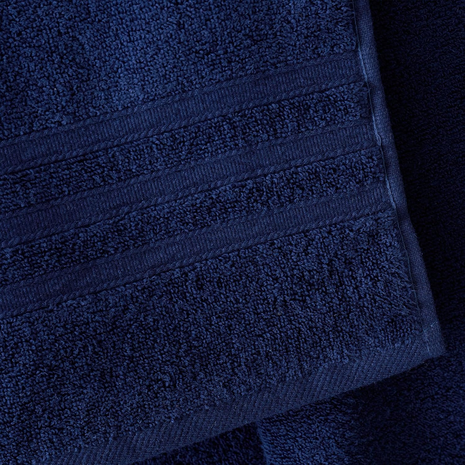 CATHERINE LANSFIELD : Zero Twist Cotton Towel - Navy (Available in 3 Sizes) - Image 5