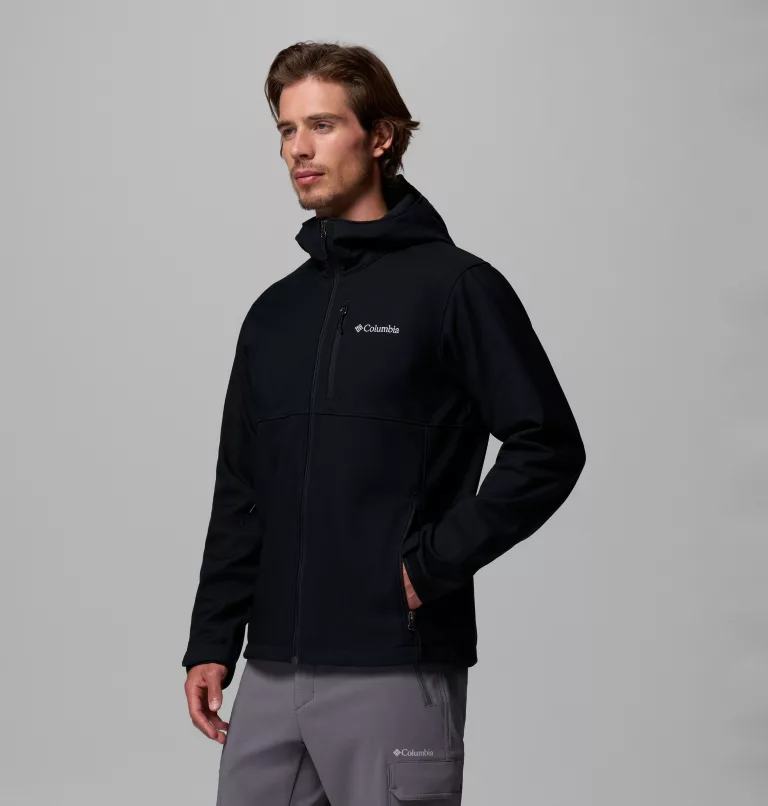 COLUMBIA Men's Ascender II Hooded Softshell Hiking Jacket - Black - Image 2