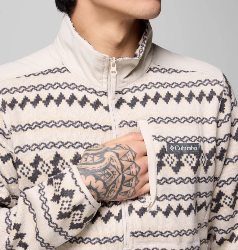 COLUMBIA Men's Sweater Weather III Half Zip Printed Fleece - Image 3