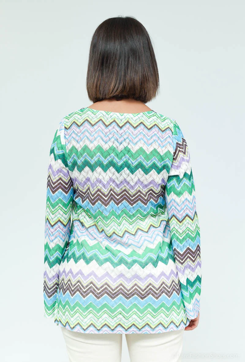 COPE CLOTHING : Zig-Zag Top - Green - Image 4