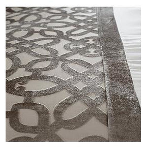 CATHERINE LANSFIELD Lattice Cut Velvet Duvet Cover Set - Natural - Image 3
