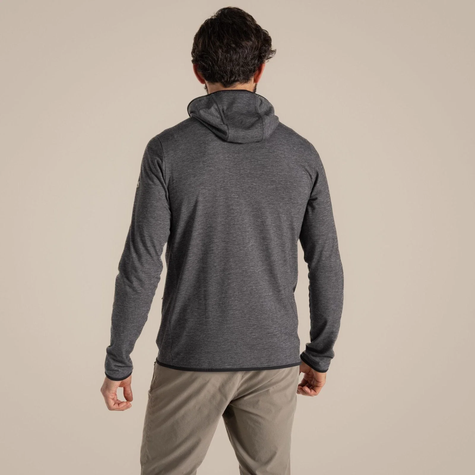 CRAGHOPPERS Men's NosiLife Deft Full Zip Hooded Top - Black - Image 3