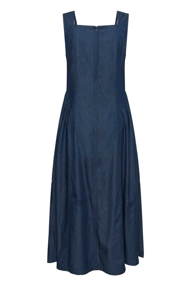 CULTURE Mone Michelle Long Dress - Dark Denim - Image 7