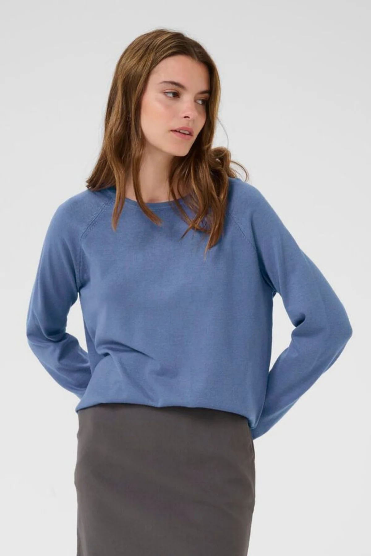 CULTURE Annemaire Solid Jumper - Bijou Blue