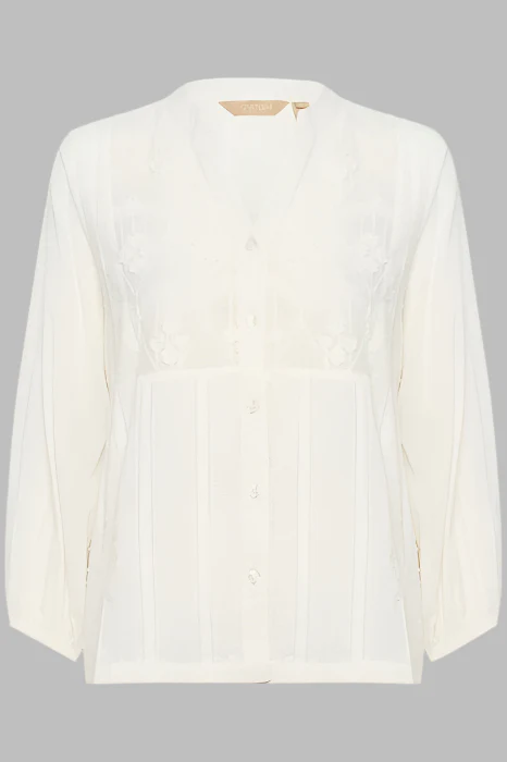 CULTURE Amilla Lace Shirt Blouse - Cream - Image 2