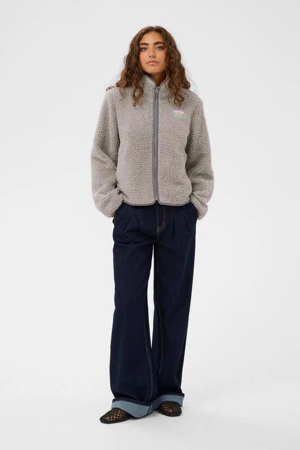 CULTURE Catina Teddy Jacket - Grey - Image 4