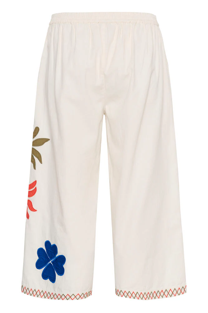 CULTURE Chrestella Embroidery Cropped Pants - Print - Image 6