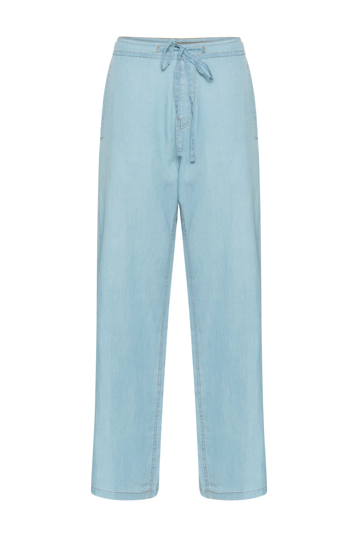 CULTURE Citha Wide Leg Trousers - Light Blue - Image 4