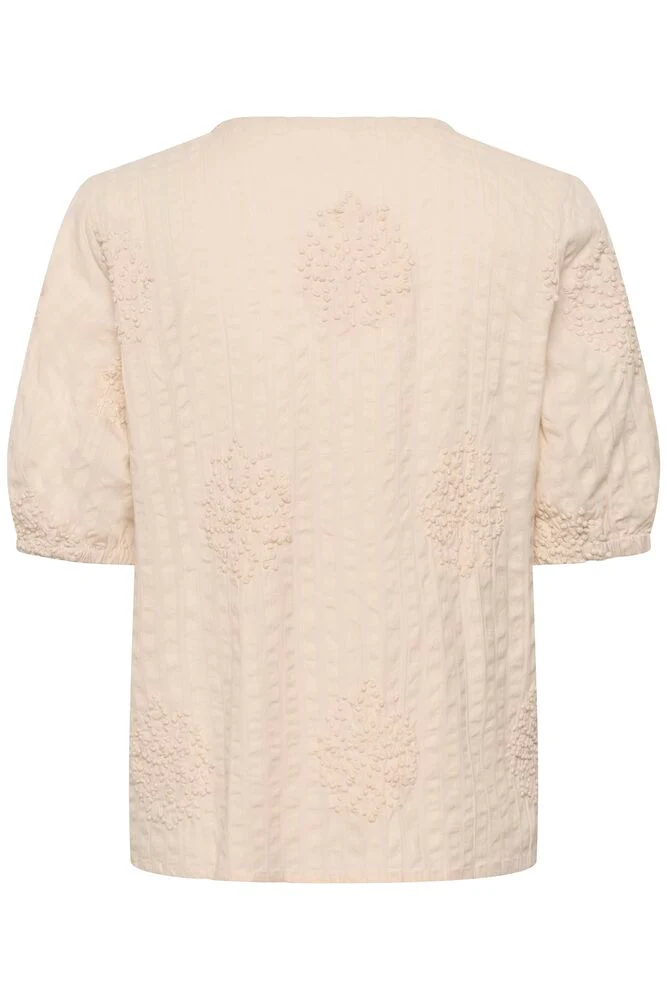 CULTURE Lelau Textured Blouse - Natural - Image 5
