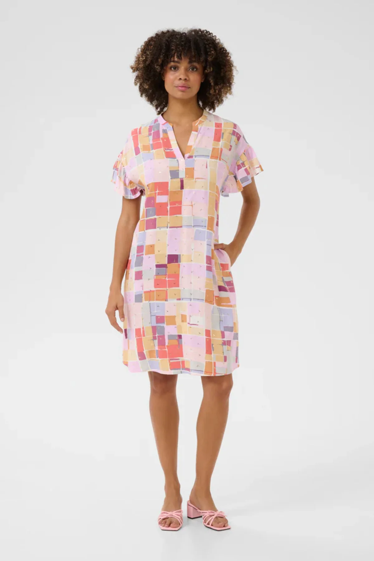 CULTURE Lisbon Dress - Pink print