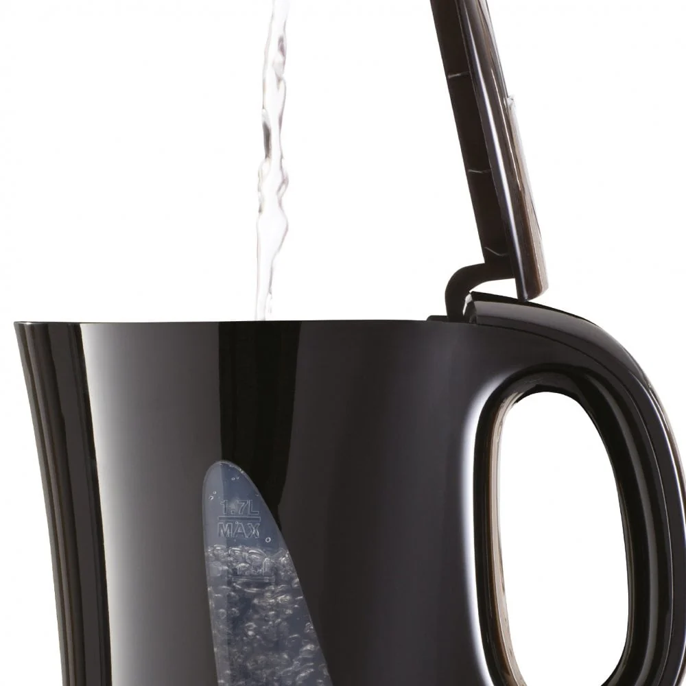 DAEWOO Essentials Plastic Kettle 1.7L - Black - Image 2