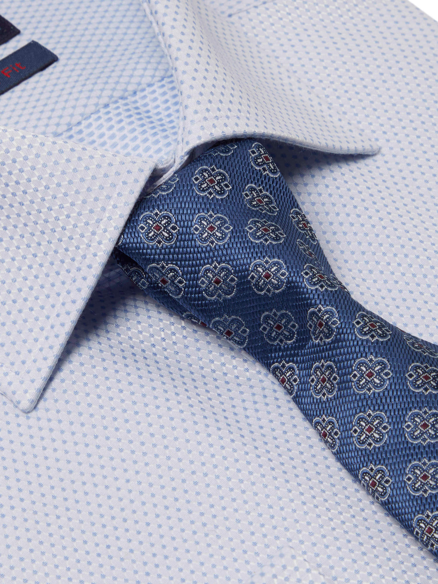 DANIEL GRAHAME Formal Long Sleeve Shirt & Tie Set - Blue - Image 2